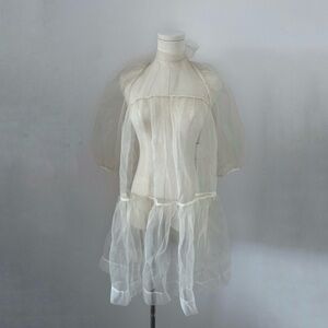 Black Halo Charm Dress Sheer  Womens Size Small